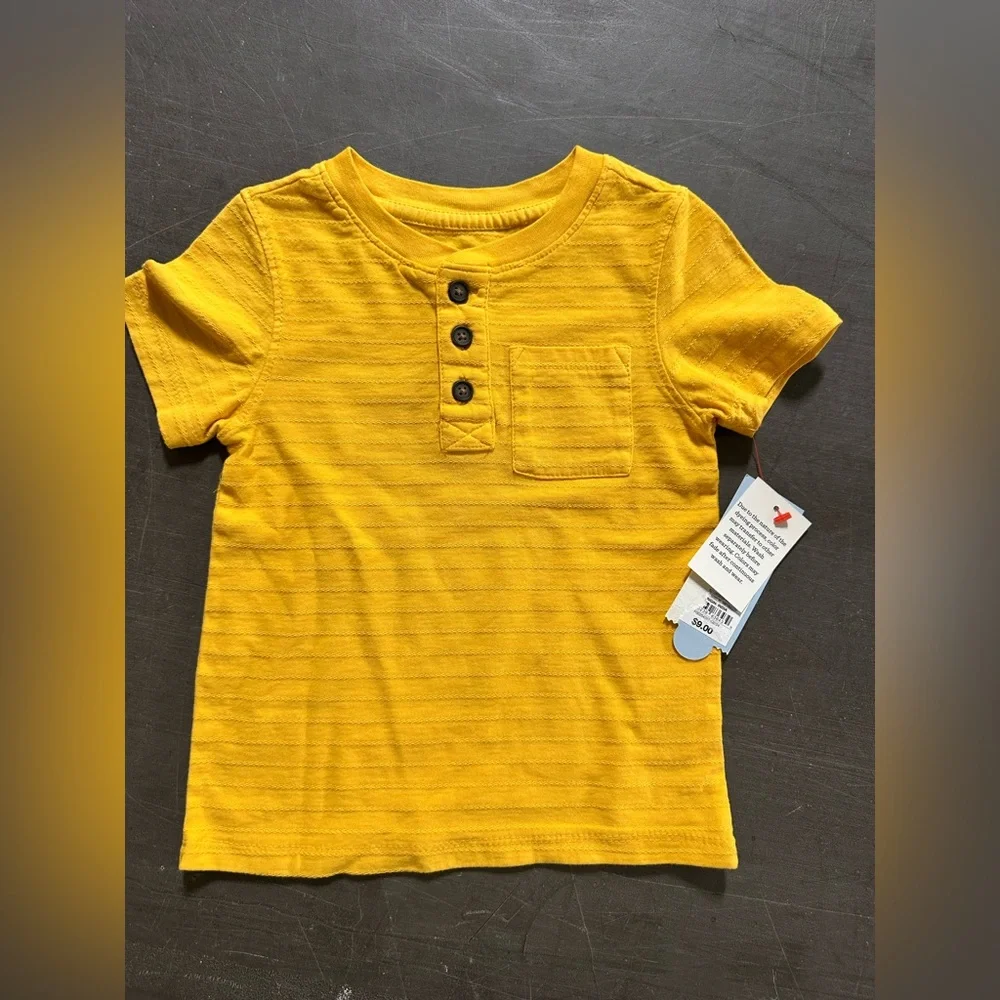 Cat & Jack Yellow and Blue Short Sleeve Tees 12 mo lot - Picture 6 of 10